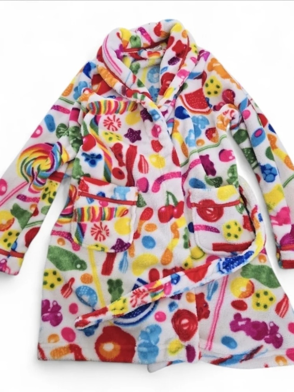 Dylan’s Candy Bar Fuzzy Candy Spill Plush Robe S/M